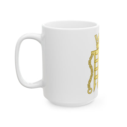 Beaufort Portcullis Badge of the Tudors - White Coffee Mug-The Sticker Space