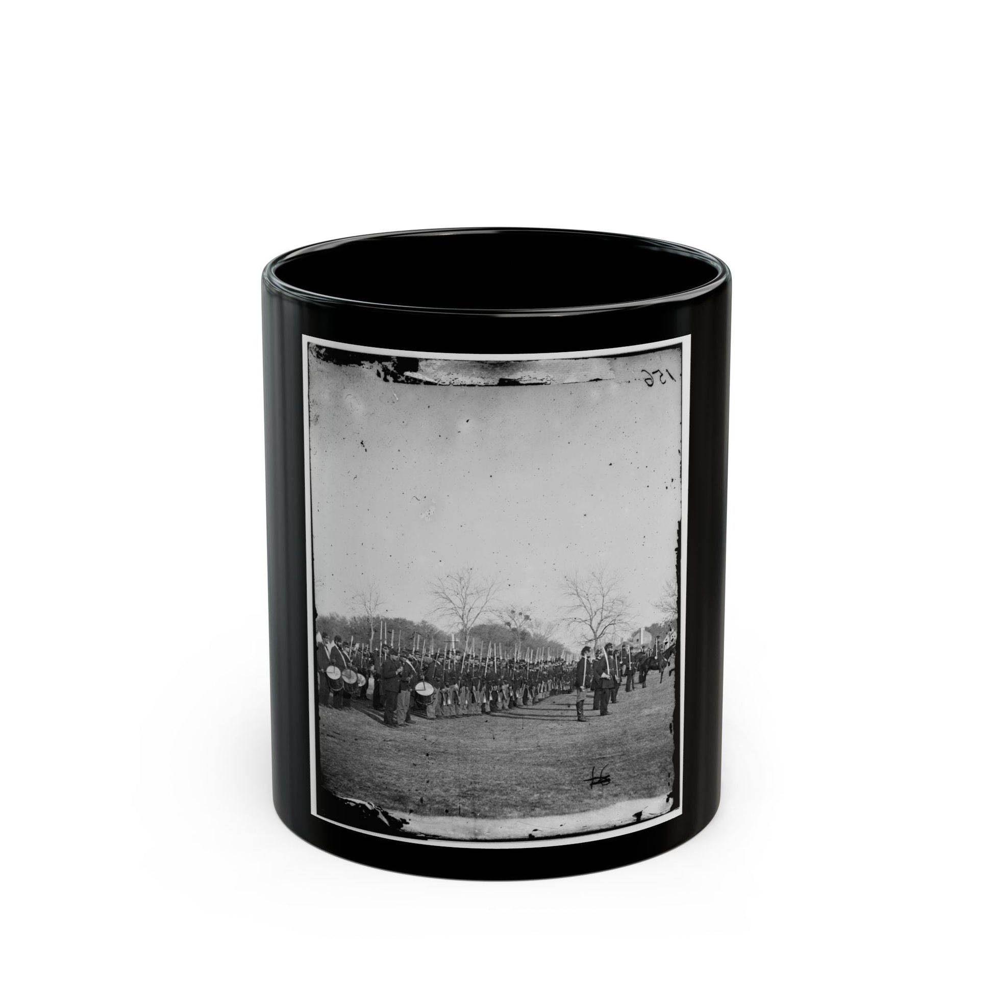 Beaufort, S.C. 50th Pennsylvania Infantry In Parade Formation (U.S. Civil War) Black Coffee Mug-11oz-The Sticker Space