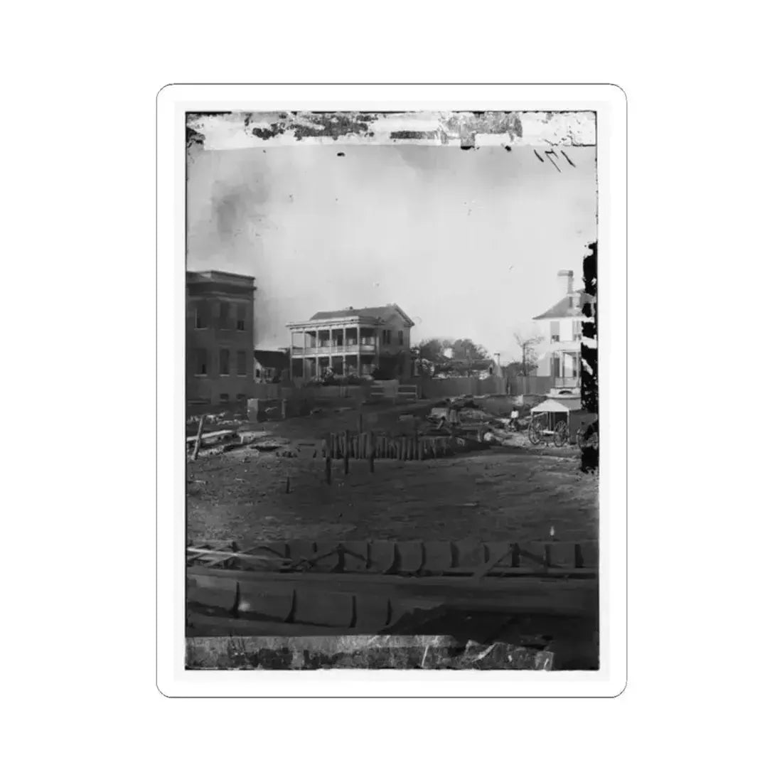 Beaufort, South Carolina. Boat Landing (U.S. Civil War) STICKER Vinyl Kiss-Cut Decal 2 Inch White - The Sticker Space