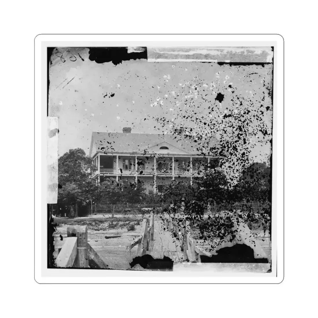 Beaufort, South Carolina. Fuller's House (U.S. Civil War) STICKER Vinyl Kiss-Cut Decal 3 Inch White - The Sticker Space