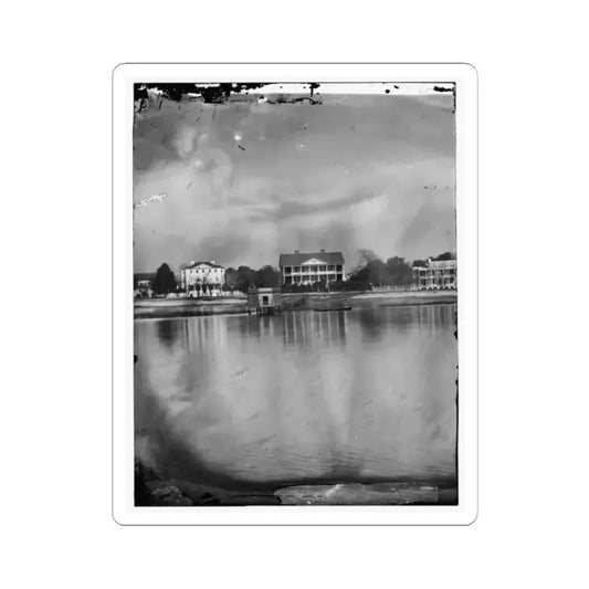 Beaufort, South Carolina. View of Beaufort From the Waterfront. Fuller's House (U.S. Civil War) STICKER Vinyl Kiss-Cut Decal 2 Inch White - The Sticker Space