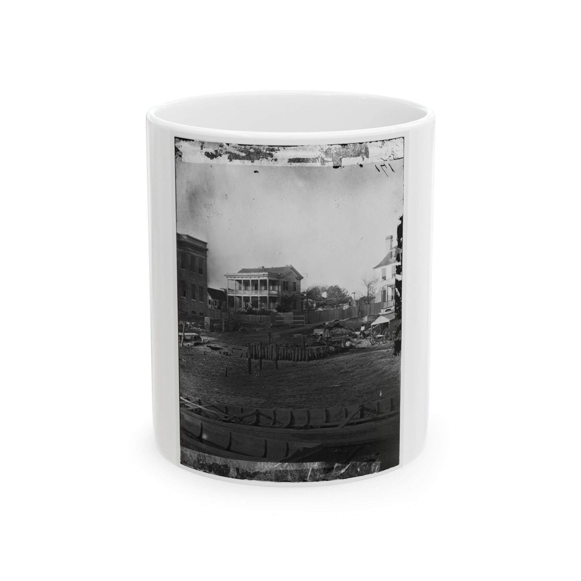 Beaufort, South Carolina. Boat Landing (U.S. Civil War) White Coffee Mug-11oz-The Sticker Space