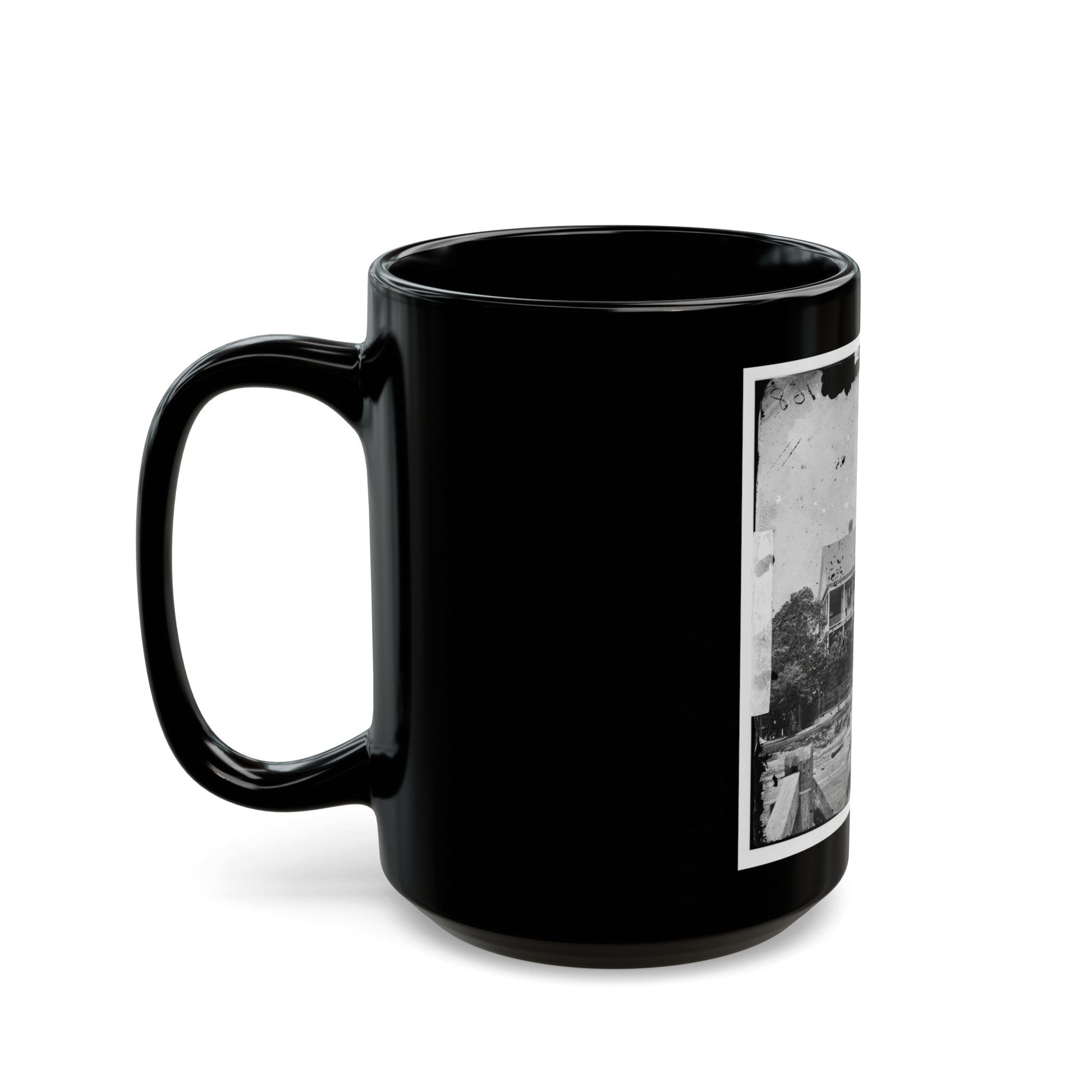 Beaufort, South Carolina. Fuller's House (U.S. Civil War) Black Coffee Mug-The Sticker Space