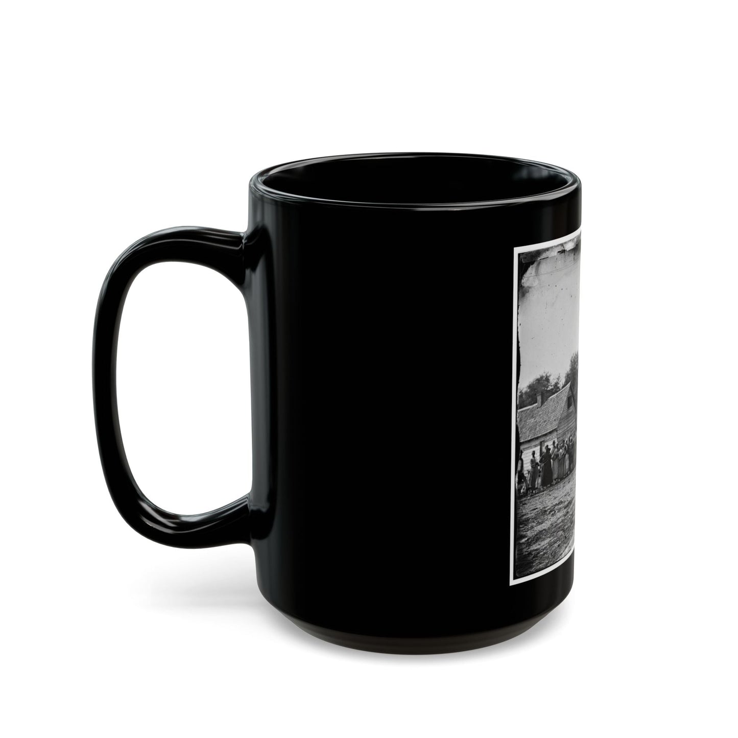 Beaufort, South Carolina. Group Of Negroes On J.J. Smith's Plantation (U.S. Civil War) Black Coffee Mug