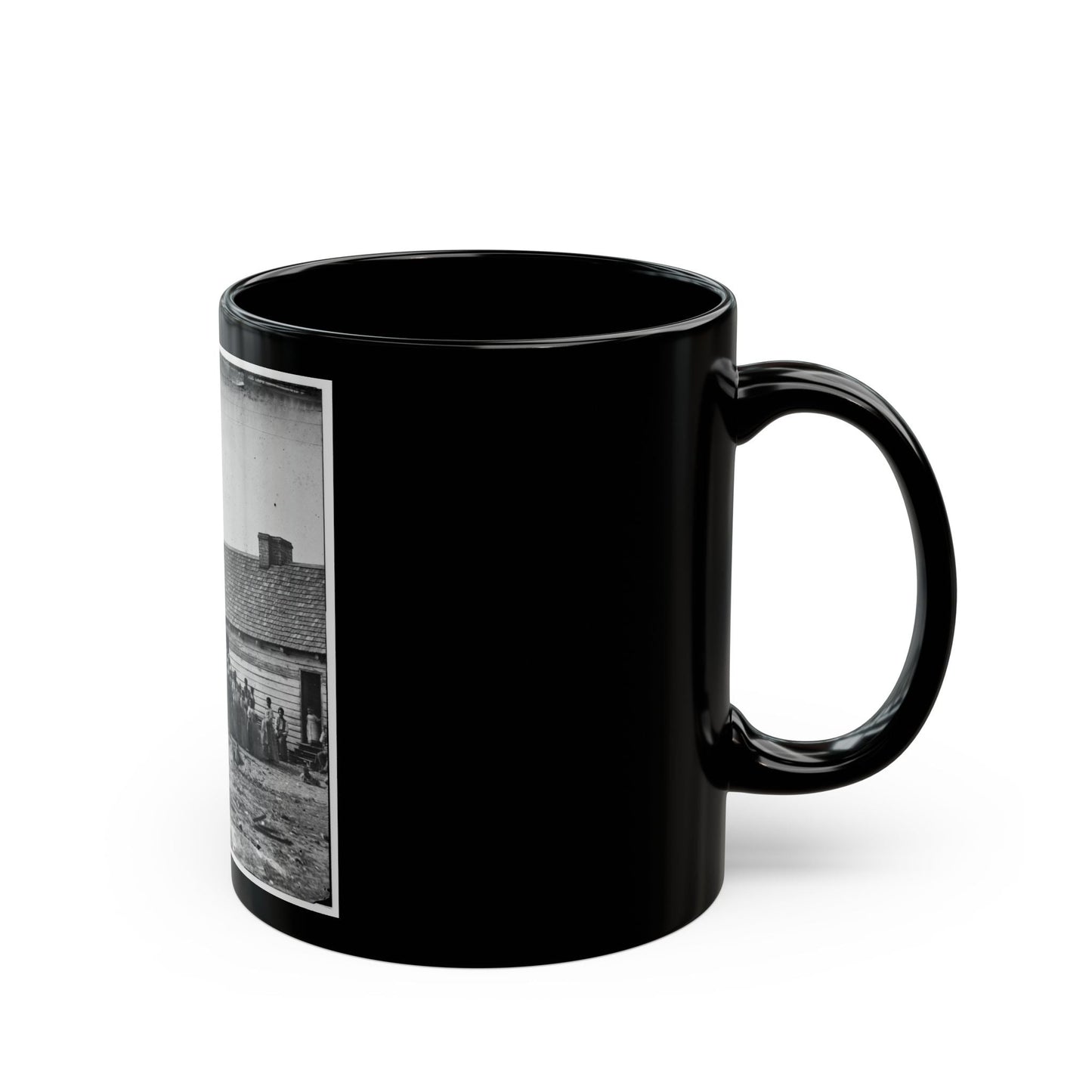 Beaufort, South Carolina. Group Of Negroes On J.J. Smith's Plantation (U.S. Civil War) Black Coffee Mug