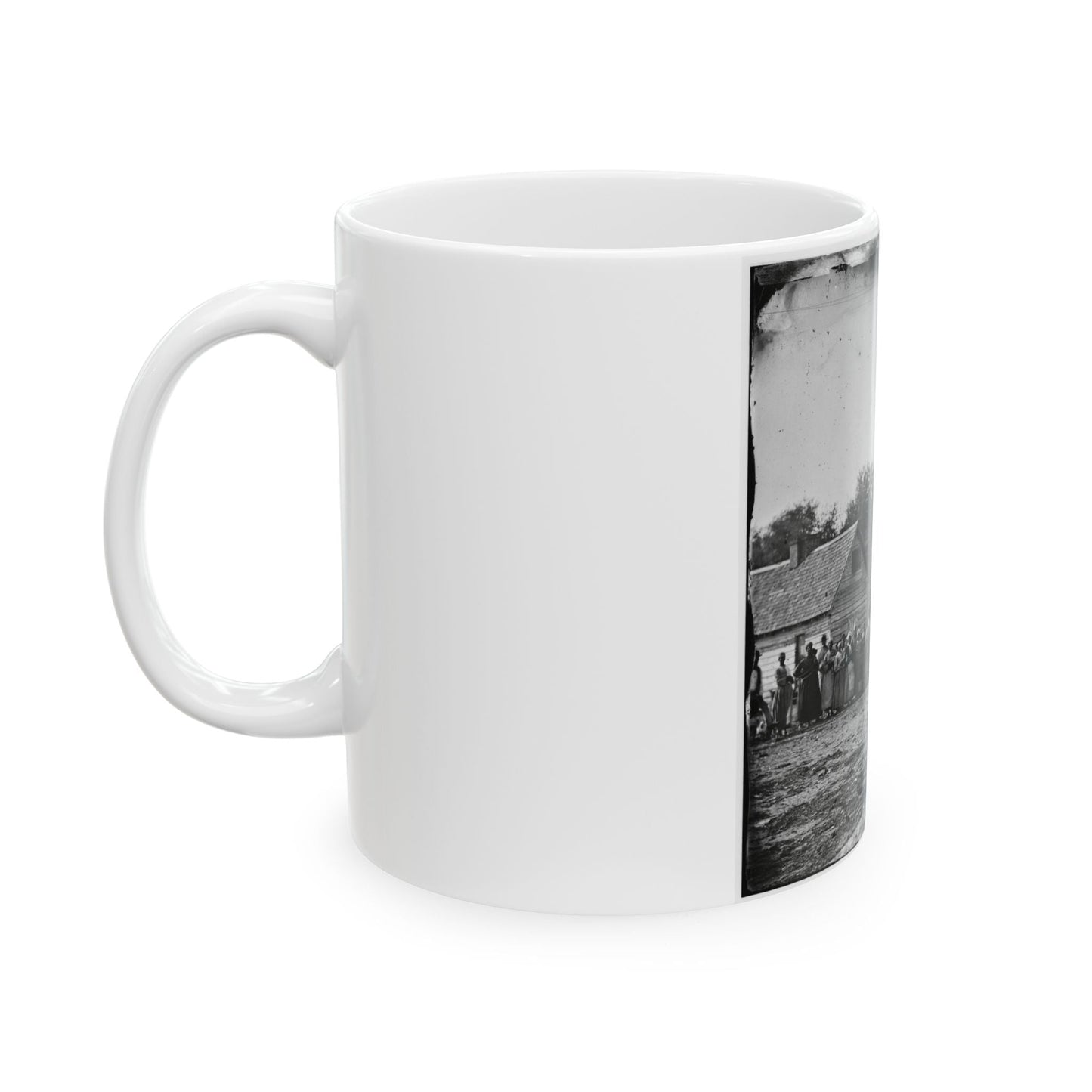 Beaufort, South Carolina. Group Of Negroes On J.J. Smith's Plantation (U.S. Civil War) White Coffee Mug