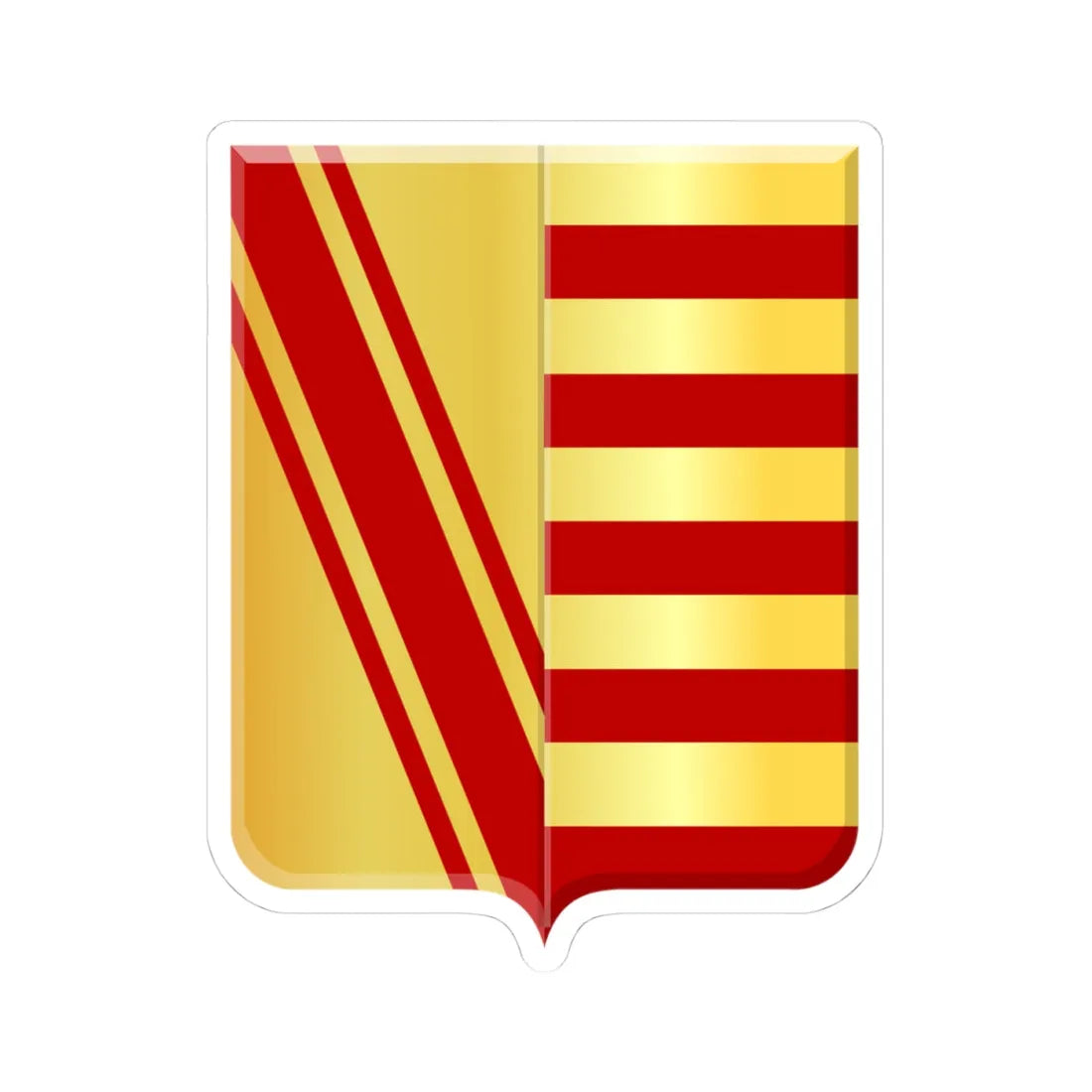 Beauraing wapen (Belgium) (Coat of Arms) STICKER Vinyl Kiss-Cut Decal 4 Inch White - The Sticker Space