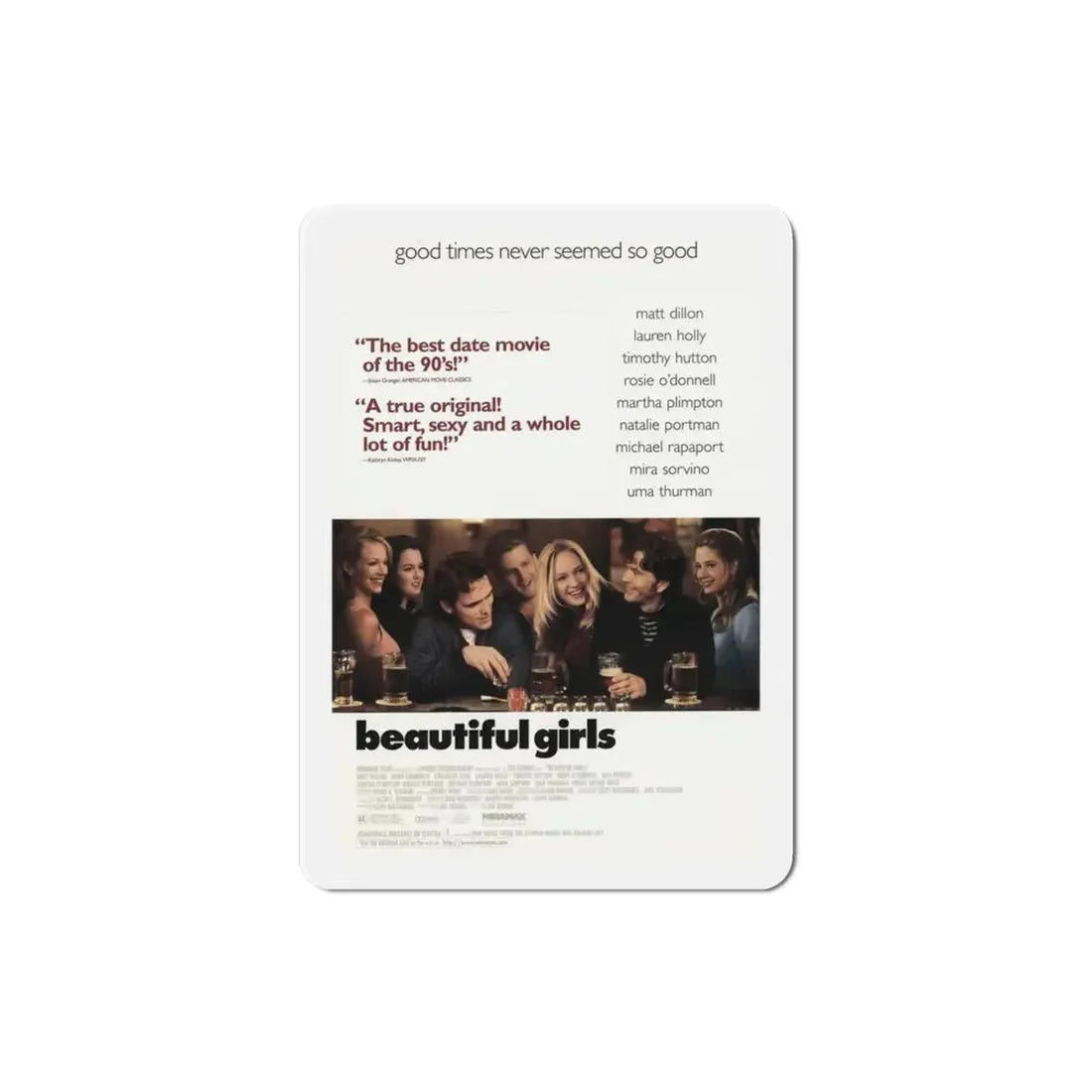 Beautiful Girls 1996 Movie Poster Refrigerator Magnet - The Sticker Space