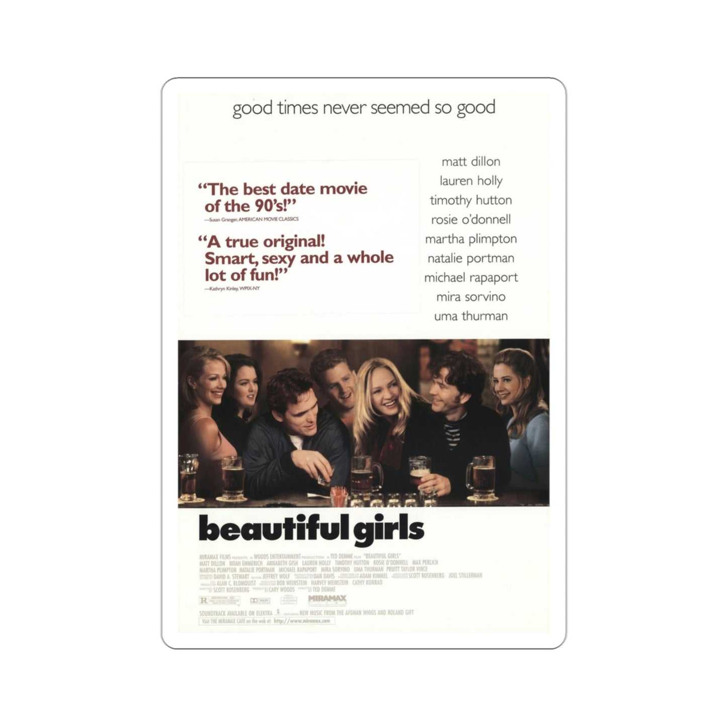 Beautiful Girls 1996 Movie Poster STICKER Vinyl Die-Cut Decal-3 Inch-The Sticker Space