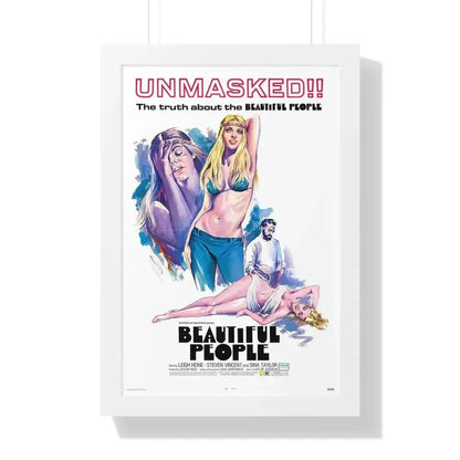 BEAUTIFUL PEOPLE 1971 - Framed Movie Poster 16″ x 24″ White - The Sticker Space
