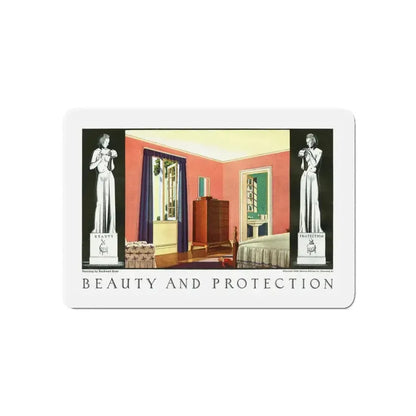 Beauty and Protection (1), 1936 (Magazine Illustration) Refrigerator Magnet - The Sticker Space