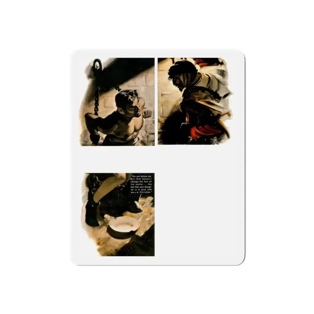 Because He Loved Greatly, Liberty magazine, April 16,1938 (Magazine Illustration) Refrigerator Magnet 4 Inch Die-Cut - The Sticker Space