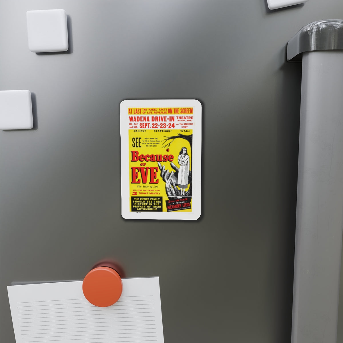 BECAUSE OF EVE 1948 Movie Poster - Die-Cut Magnet-The Sticker Space