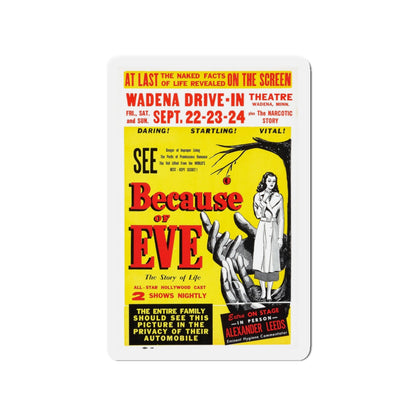 BECAUSE OF EVE 1948 Movie Poster - Die-Cut Magnet-3" x 3"-The Sticker Space