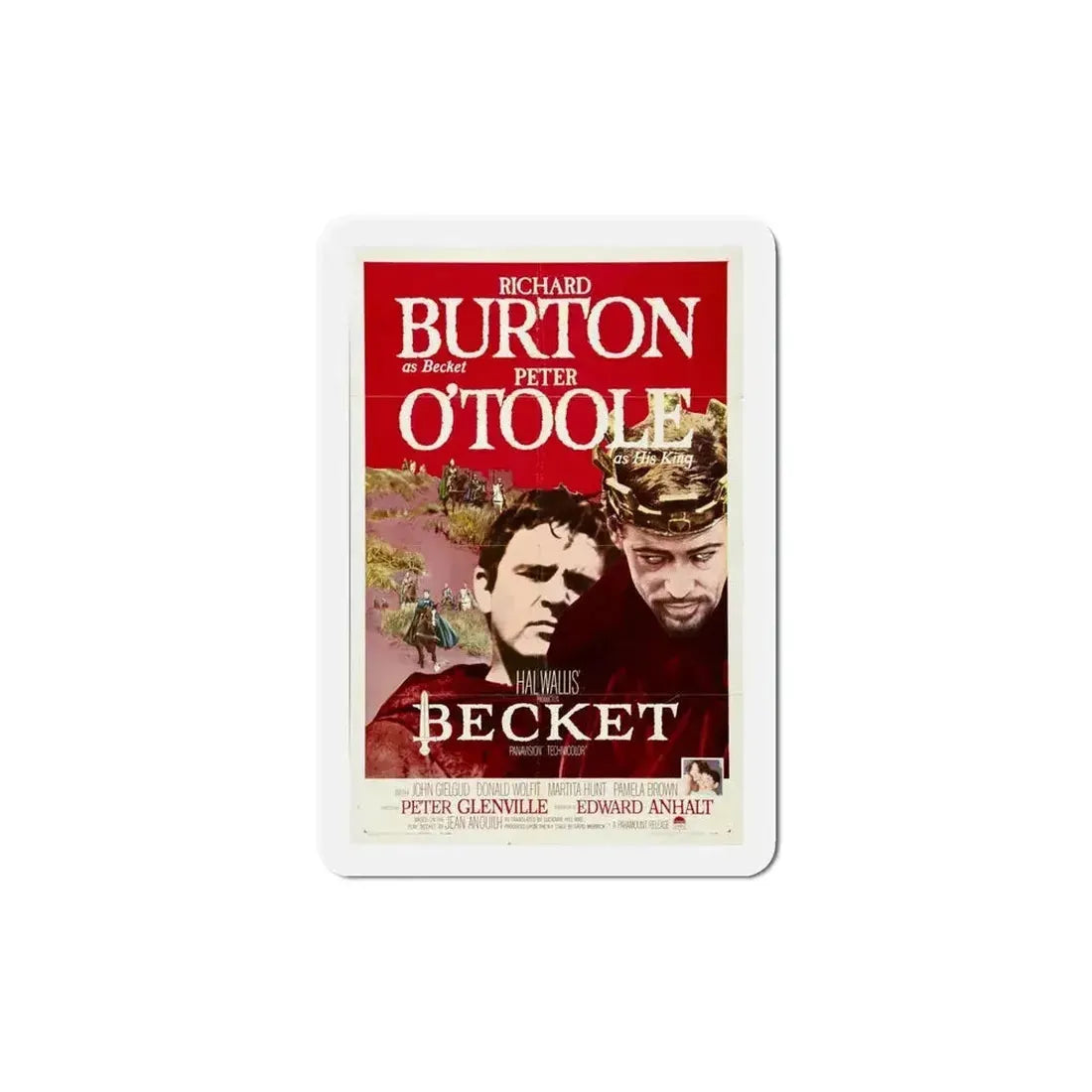 Becket 1964 Movie Poster Refrigerator Magnet 5 Inch - The Sticker Space
