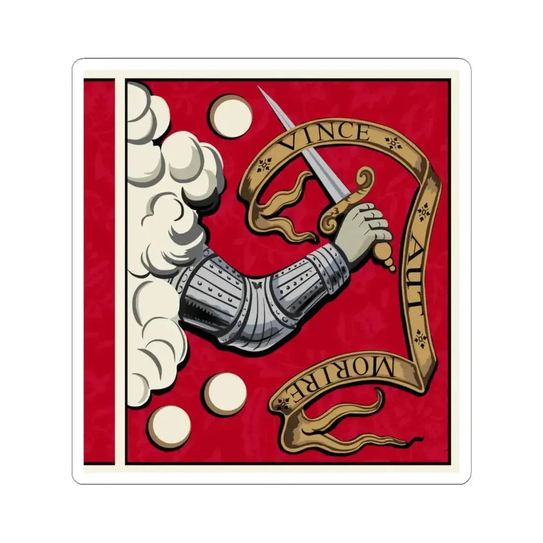 Bedford Minutemen Flag 1775 (United States) STICKER Vinyl Kiss-Cut Decal 4 Inch White - The Sticker Space