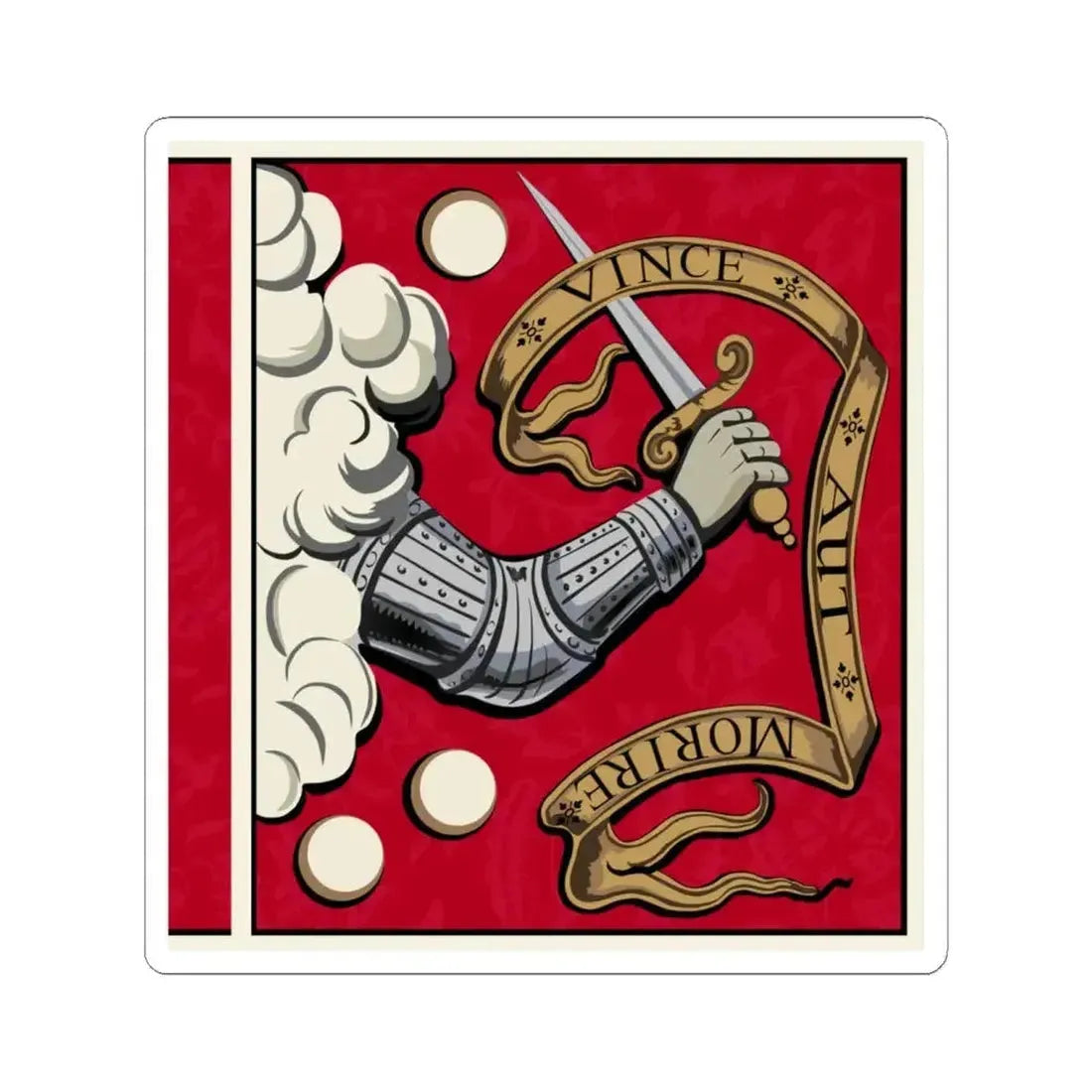 Bedford Minutemen Flag 1775 (United States) STICKER Vinyl Kiss-Cut Decal 6 Inch White - The Sticker Space