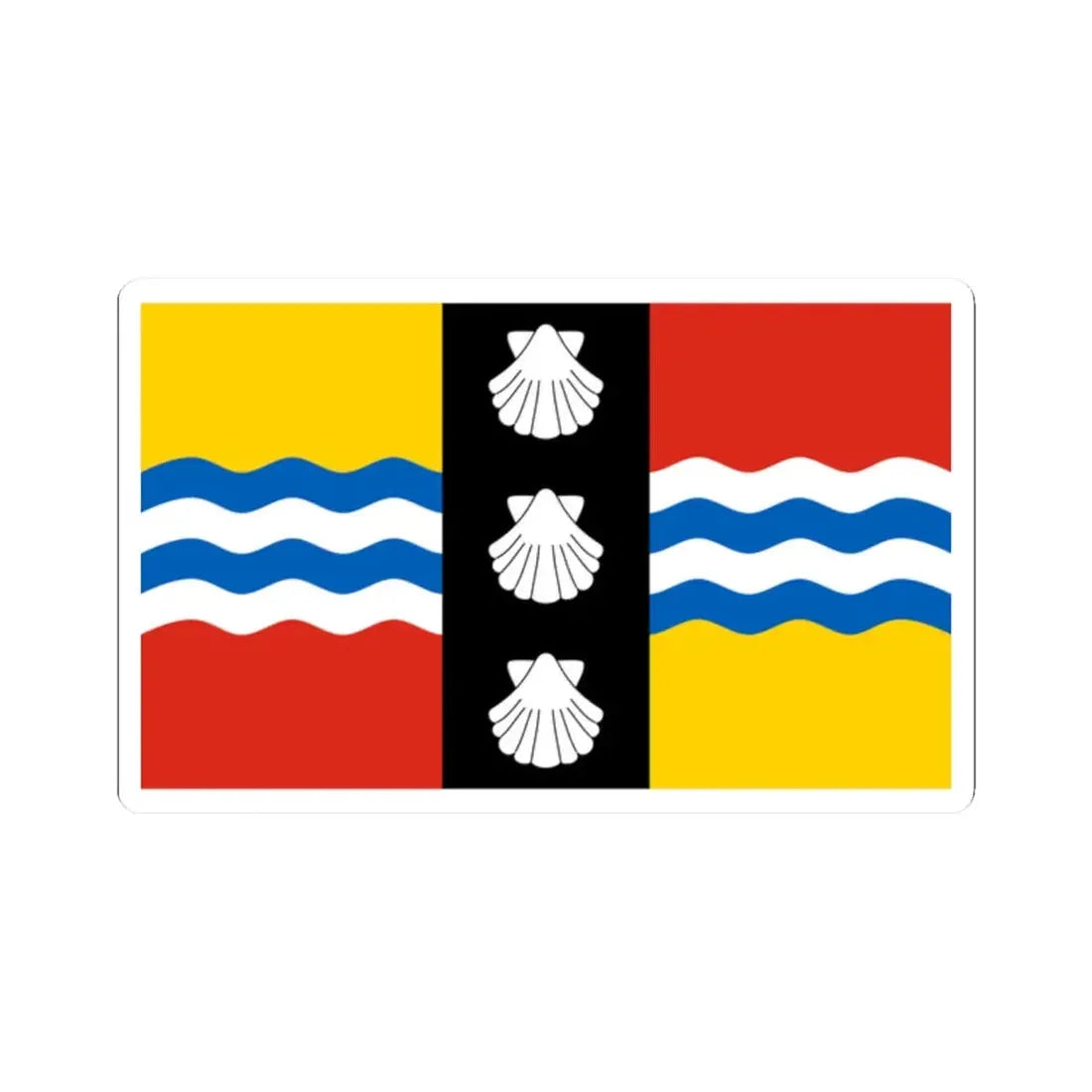Bedfordshire County Flag (England) STICKER Vinyl Kiss-Cut Decal 2 Inch White - The Sticker Space