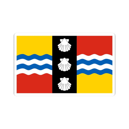 Bedfordshire County Flag (England) STICKER Vinyl Kiss-Cut Decal 3 Inch White - The Sticker Space