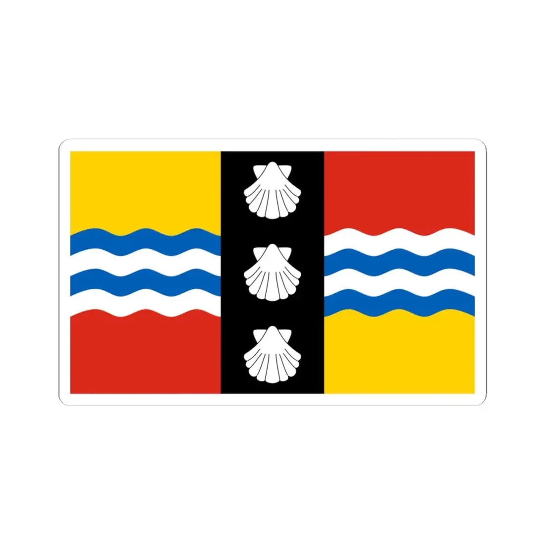 Bedfordshire County Flag (England) STICKER Vinyl Kiss-Cut Decal 4 Inch White - The Sticker Space