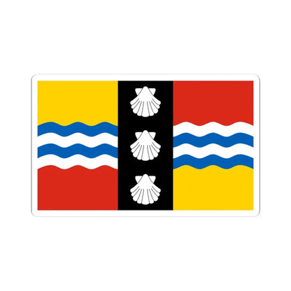 Bedfordshire County Flag (England) STICKER Vinyl Kiss-Cut Decal 4 Inch White - The Sticker Space