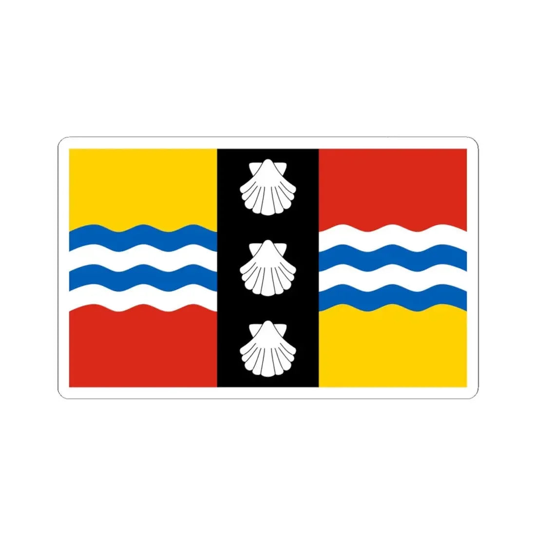 Bedfordshire County Flag (England) STICKER Vinyl Kiss-Cut Decal 6 Inch White - The Sticker Space