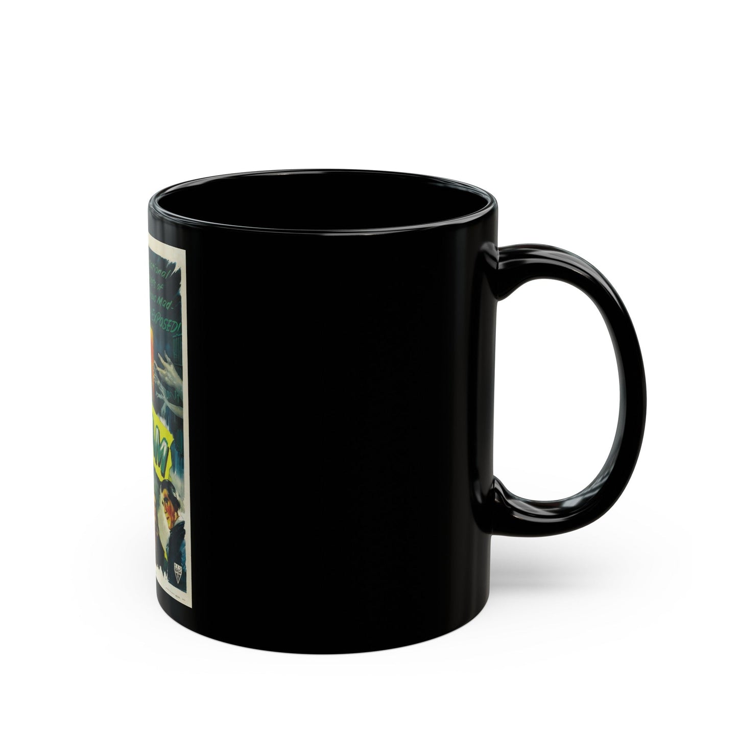 BEDLAM 1946 Movie Poster - Black Coffee Mug-The Sticker Space