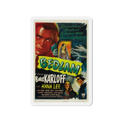 BEDLAM 1946 Movie Poster - Die-Cut Magnet-3" x 3"-The Sticker Space