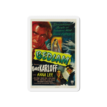 BEDLAM 1946 Movie Poster - Die-Cut Magnet-6 × 6"-The Sticker Space