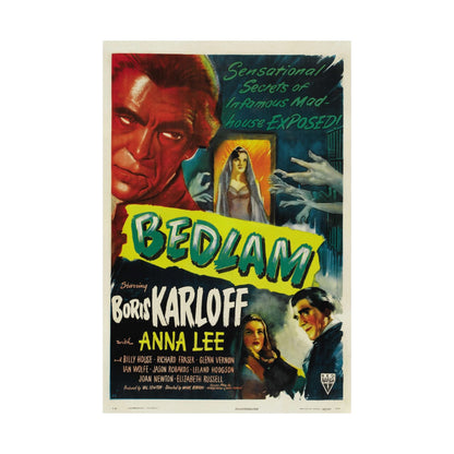 BEDLAM 1946 - Paper Movie Poster-The Sticker Space