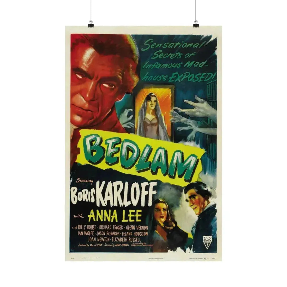 BEDLAM 1946 - Paper Movie Poster 20″ x 30″ Matte - The Sticker Space