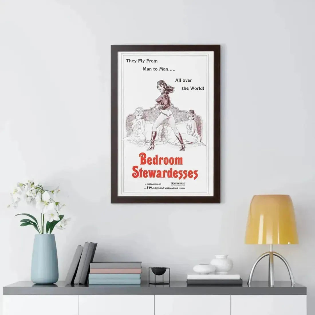 BEDROOM STEWARDESSES 1978 - Framed Movie Poster - The Sticker Space