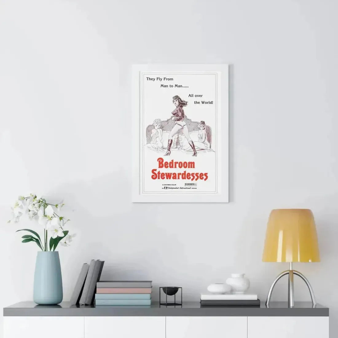 BEDROOM STEWARDESSES 1978 - Framed Movie Poster - The Sticker Space