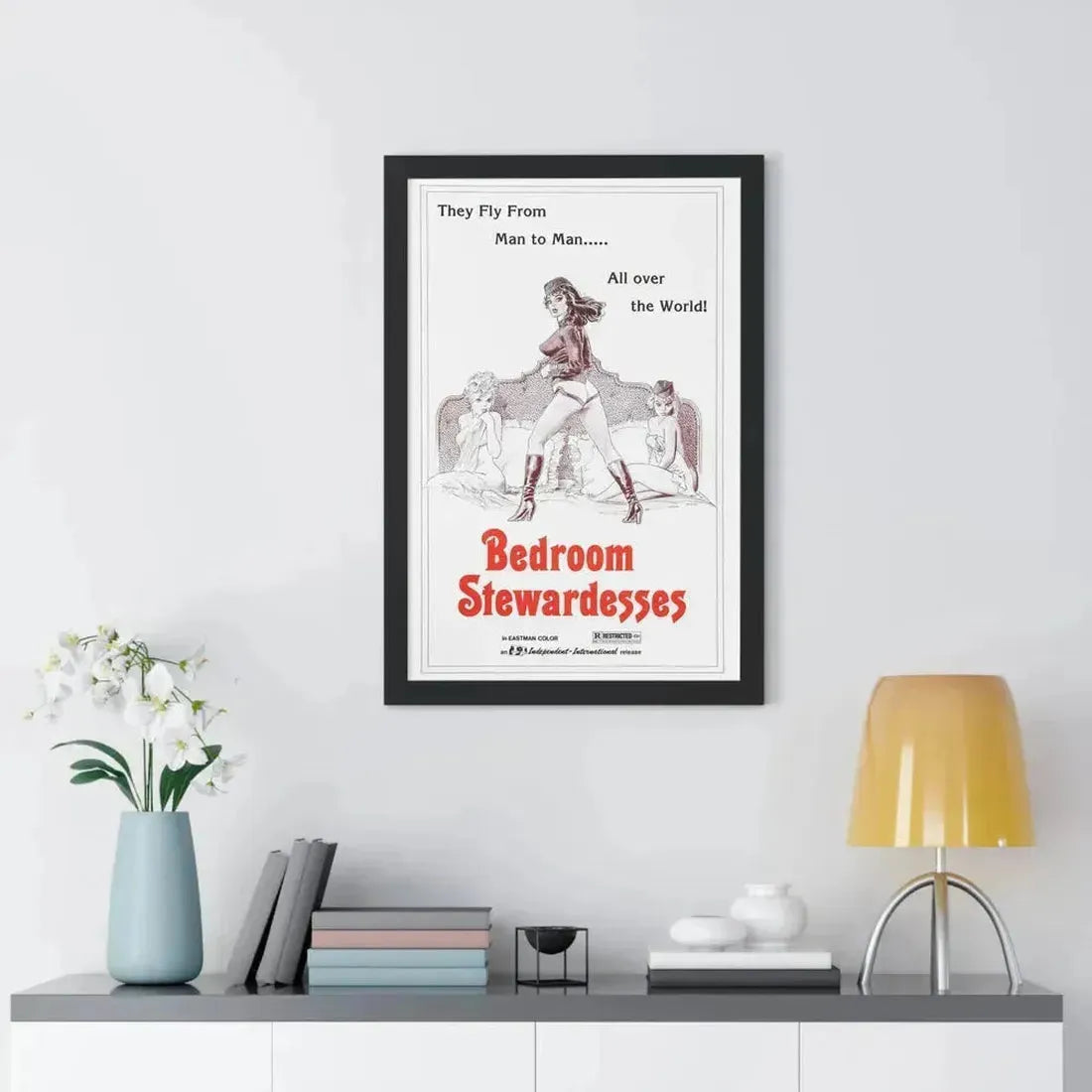 BEDROOM STEWARDESSES 1978 - Framed Movie Poster - The Sticker Space