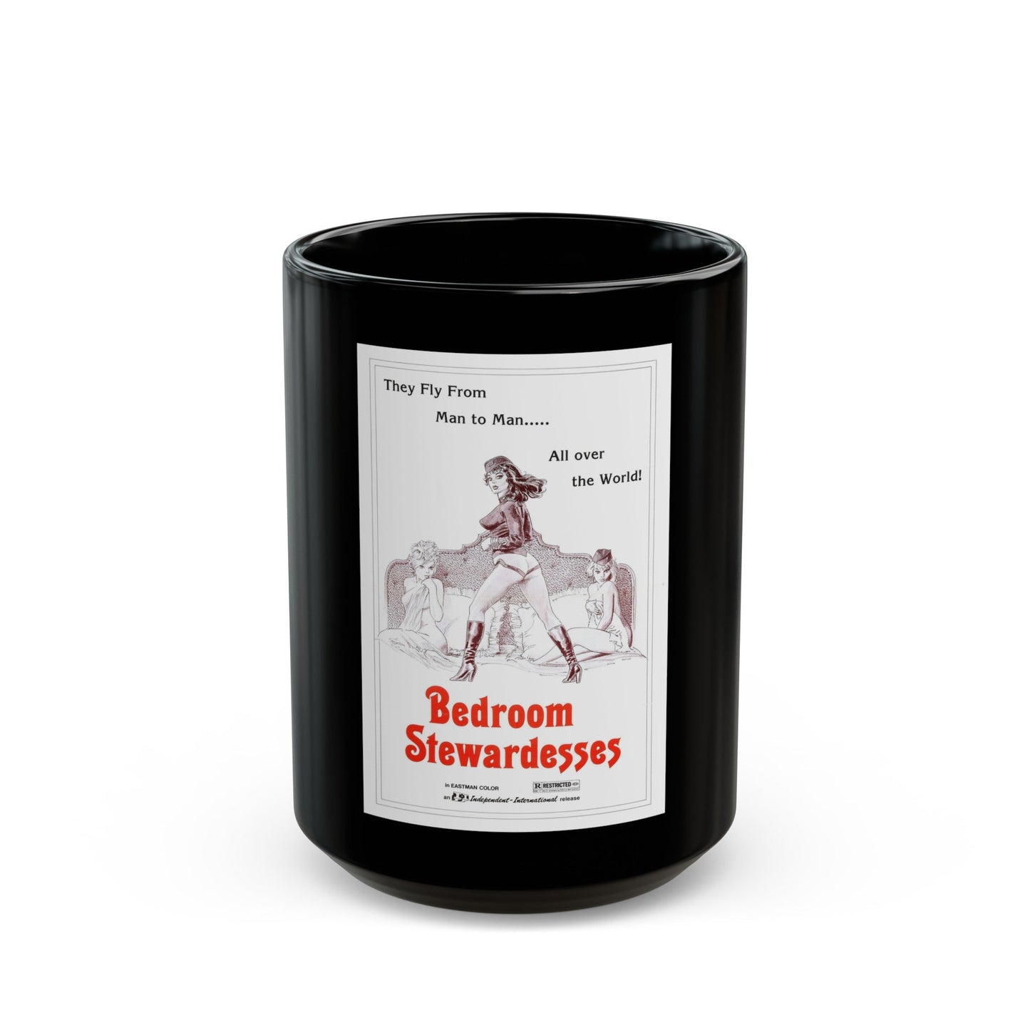 BEDROOM STEWARDESSES 1978 Movie Poster - Black Coffee Mug-15oz-The Sticker Space