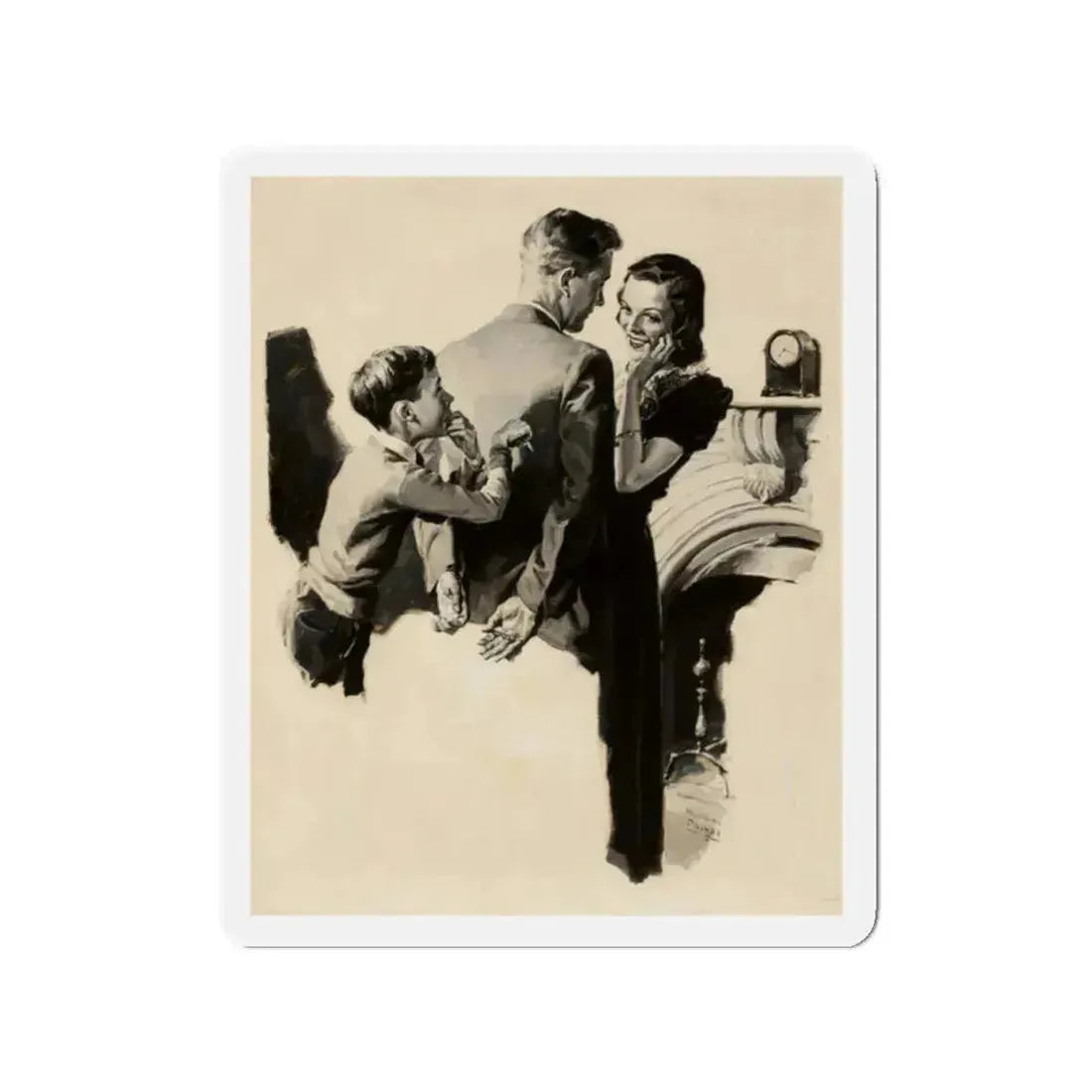 Beechnut Gum ad illustration, 1938 (Magazine Illustration) Refrigerator Magnet 2 Inch Die-Cut - The Sticker Space