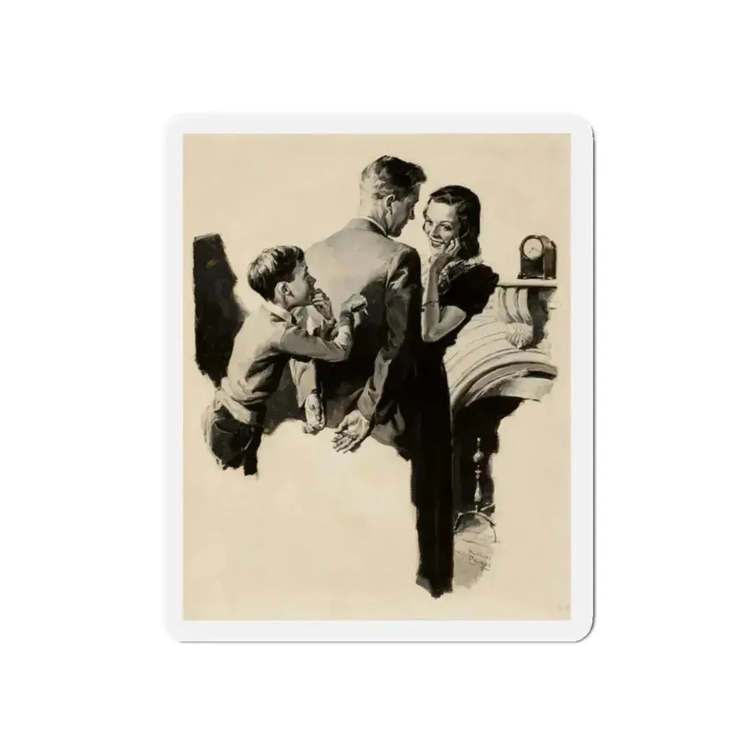 Beechnut Gum ad illustration, 1938 (Magazine Illustration) Refrigerator Magnet 3 Inch Die-Cut - The Sticker Space