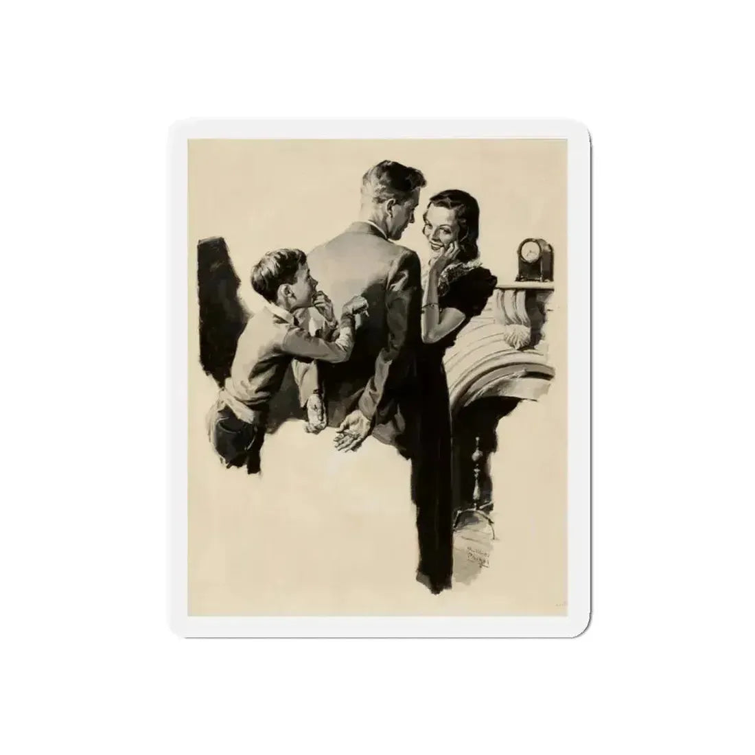 Beechnut Gum ad illustration, 1938 (Magazine Illustration) Refrigerator Magnet 4 Inch Die-Cut - The Sticker Space