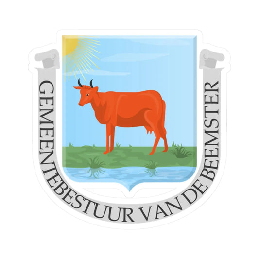 Beemster wapen (Netherlands) (Coat of Arms) STICKER Vinyl Kiss-Cut Decal 2 Inch White - The Sticker Space