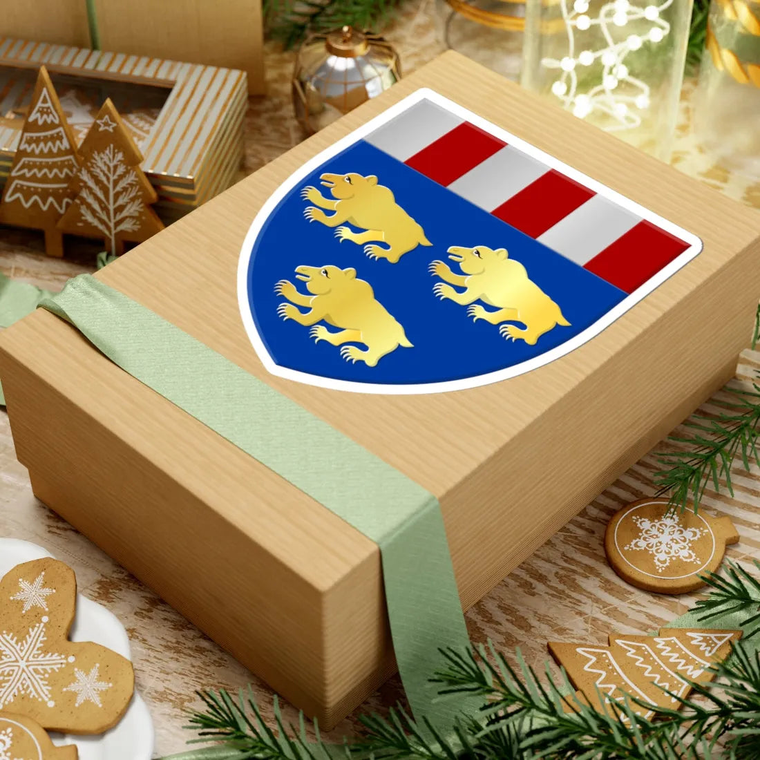 Beernem wapen (Belgium) (Coat of Arms) STICKER Vinyl Kiss-Cut Decal - The Sticker Space