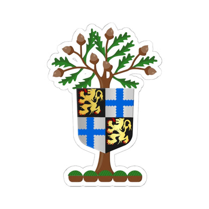 Beersel wapen (Belgium) (Coat of Arms) STICKER Vinyl Kiss-Cut Decal 6 Inch White - The Sticker Space