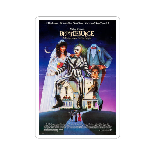 Beetlejuice 1988 Movie Poster STICKER Vinyl Die-Cut Decal-2 Inch-The Sticker Space