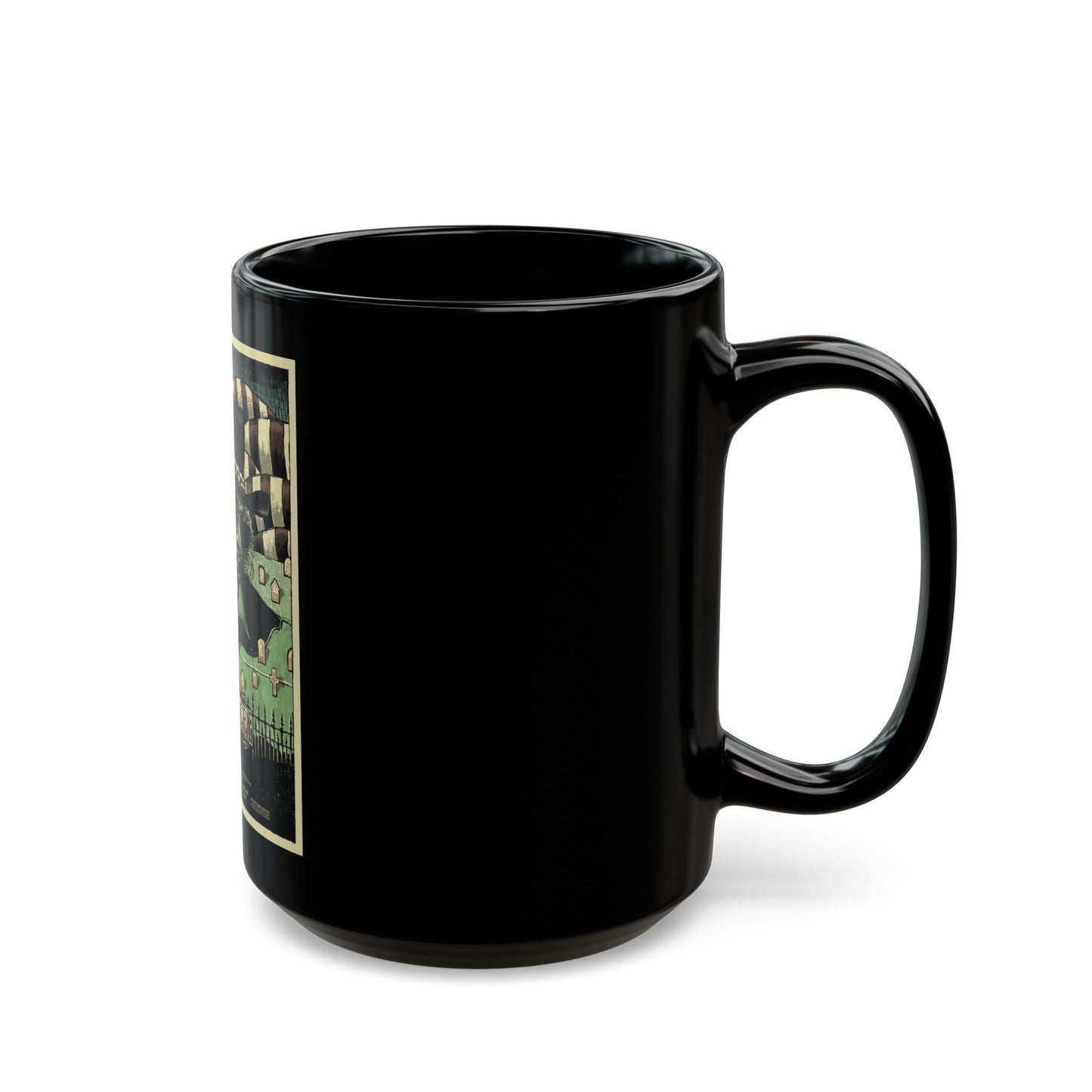 BEETLEJUICE (ALAMO) 1988 Movie Poster - Black Coffee Mug-The Sticker Space