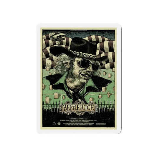 BEETLEJUICE (ALAMO) 1988 Movie Poster - Refrigerator Magnet 6 Inch - The Sticker Space
