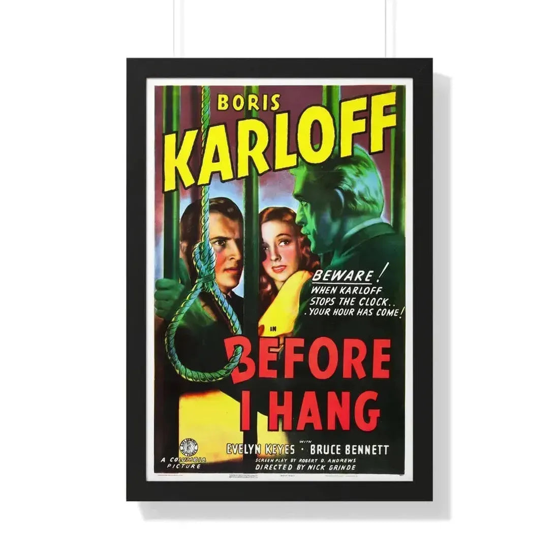 BEFORE I HANG 1940 - Framed Movie Poster 20" x 30" Black - The Sticker Space