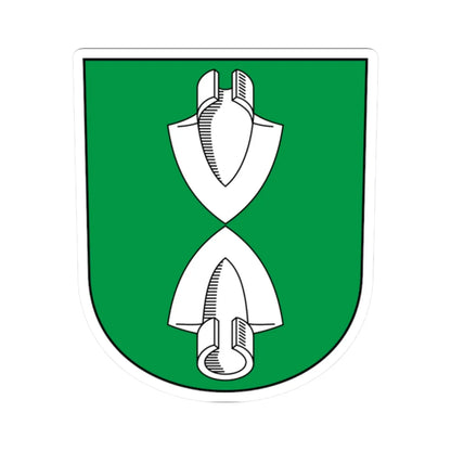 Beggingen-blazon (Switzerland) (Coat of Arms) STICKER Vinyl Kiss-Cut Decal 2 Inch White - The Sticker Space