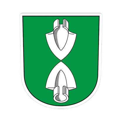 Beggingen-blazon (Switzerland) (Coat of Arms) STICKER Vinyl Kiss-Cut Decal 4 Inch White - The Sticker Space