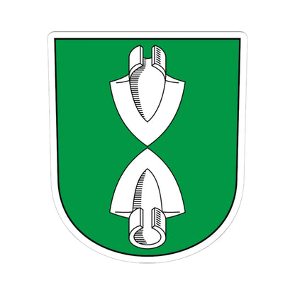 Beggingen-blazon (Switzerland) (Coat of Arms) STICKER Vinyl Kiss-Cut Decal 6 Inch White - The Sticker Space