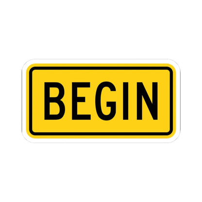 Begin plate Wyoming (Wyoming) (Road Sign) STICKER Vinyl Kiss-Cut Decal 3 Inch White - The Sticker Space