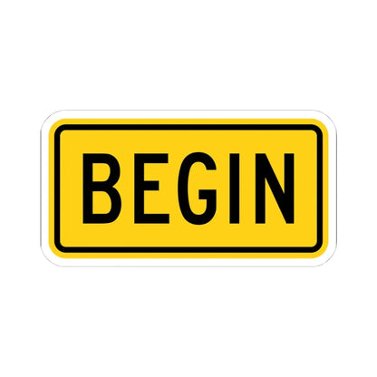 Begin plate Wyoming (Wyoming) (Road Sign) STICKER Vinyl Kiss-Cut Decal 4 Inch White - The Sticker Space